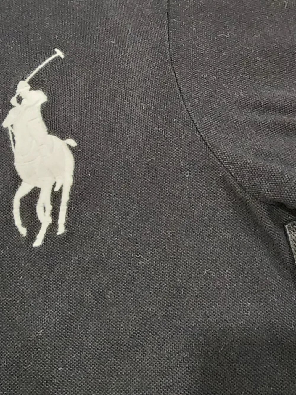 Polo Ralph Lauren Big Pony Custom Fit Black Polo Shirt Men's L Preppy Casual